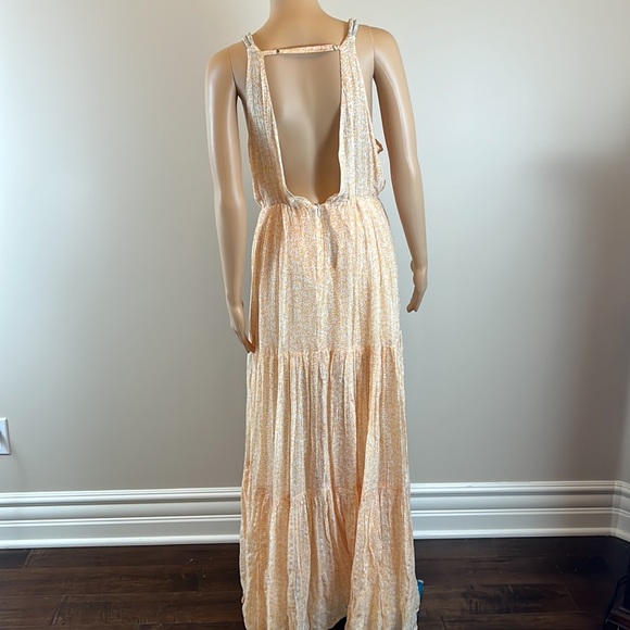 Sabina Musayev V-Neck Lorelai Silk Open Back Maxi Dress - Picture 9 of 12